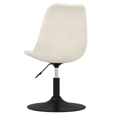  Obrotowe krzesła stołowe, 4 szt., kremowe, obite aksamitem Lumarko!