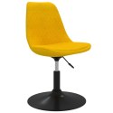  Obrotowe krzesła stołowe, 4 szt., żółte, obite aksamitem Lumarko!