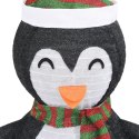  Dekoracja świąteczna, pingwin z LED, luksusowa tkanina, 60 cm Lumarko!