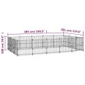  Kojec zewnętrzny dla psa, stalowy, 14,11 m² Lumarko!