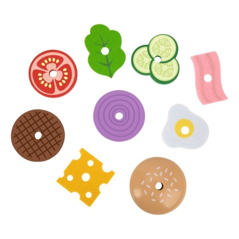  Drewniany Burger Restauracja Układanka Dla Dzieci 15 El. Certyfikat Fsc Lumarko!