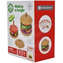 WOOPIE GREEN Drewniany Burger Restauracja Układanka dla Dzieci 15 el. Certyfikat FSC Lumarko!