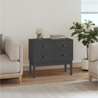  Komoda, szara, 90x40x78 cm, lite drewno sosnowe Lumarko!