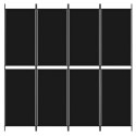  Parawan 4-panelowy, czarny, 200x200 cm, tkanina Lumarko!