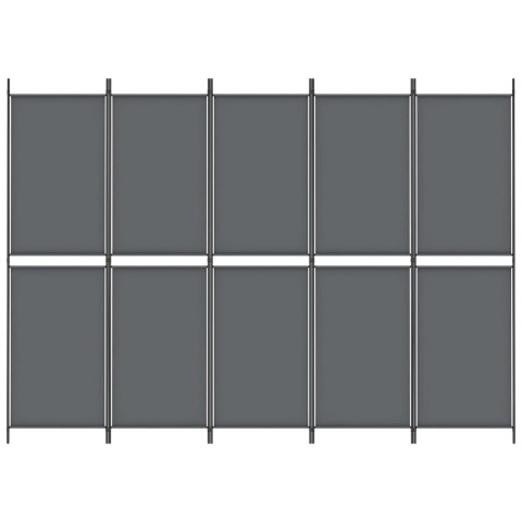  Parawan 5-panelowy, antracytowy, 250 x 180 cm, tkanina Lumarko!