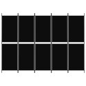  Parawan 5-panelowy, czarny, 250 x 180 cm, tkanina Lumarko!