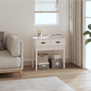  Stolik konsolowy, biały, 76,5x40x75 cm, lite drewno sosnowe Lumarko!