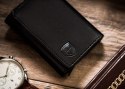 Skórzany portfel męski z zapięciem i ochroną kart RFID — Peterson