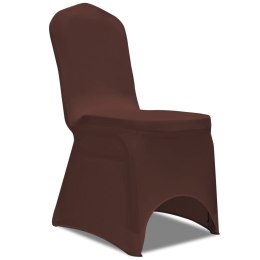  Elastyczne pokrowce na krzesła, 6 szt., brązowe Lumarko!