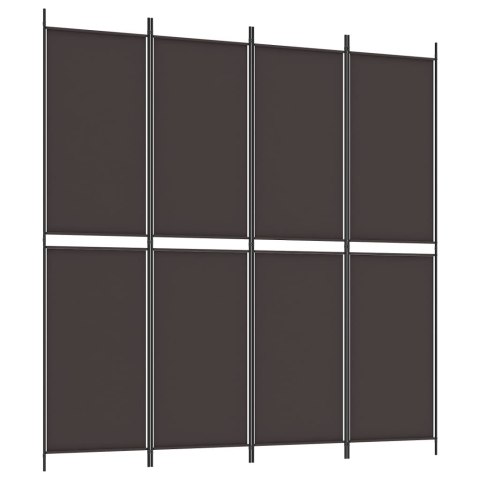  Parawan 4-panelowy, brązowy, 200x200 cm, tkanina Lumarko!