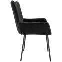  Krzesła stołowe, 2 szt., czarne, obite aksamitem Lumarko!