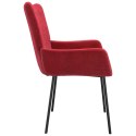  Krzesła stołowe, 2 szt., winna czerwień, obite aksamitem Lumarko!