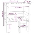  Legowisko dla psa, szare, 55,5x53,5x60 cm, lite drewno sosnowe Lumarko!