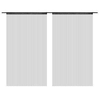  Zasłony sznurkowe, 2 sztuki, 140 x 250 cm, czarne Lumarko!