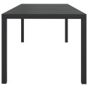  Stół ogrodowy, czarny, 185x90x74 cm, aluminium i WPC Lumarko!