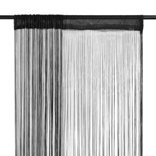  Zasłony sznurkowe, 2 sztuki, 100 x 250 cm, czarne Lumarko!