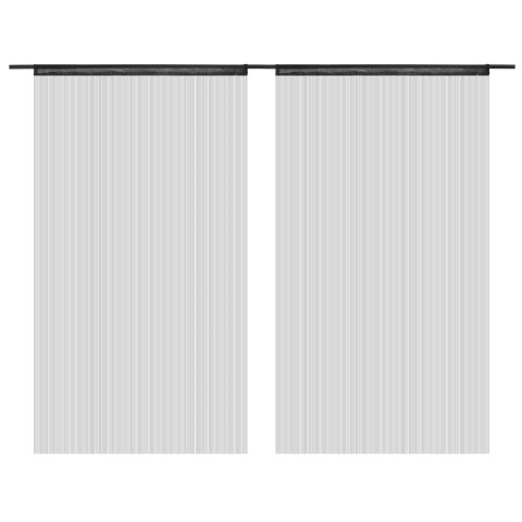  Zasłony sznurkowe, 2 sztuki, 100 x 250 cm, czarne Lumarko!