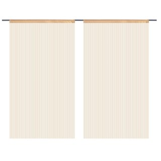  Zasłony sznurkowe, 2 sztuki, 140 x 250 cm, beżowe Lumarko!