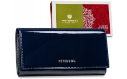Lakierowany portfel w klasycznym kolorze — Peterson