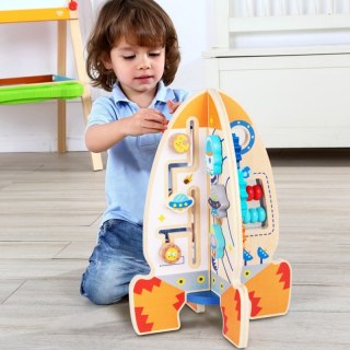  Duża Drewniana Zabawka Edukacyjna Wielofunkcyjna Rakieta Lumarko!