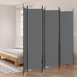  Parawan 6-panelowy, antracytowy, 300x220 cm, tkanina Lumarko!