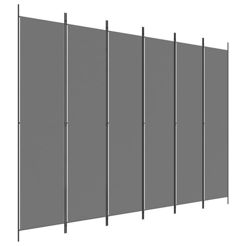  Parawan 6-panelowy, antracytowy, 300x220 cm, tkanina Lumarko!