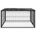  Kojec dla psa, 4 panele, czarny, 100x50 cm, stalowy Lumarko!