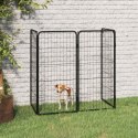  Kojec dla psa, 4 panele, czarny, 50x100 cm, stalowy Lumarko!