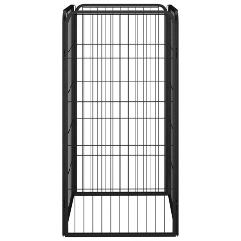  Kojec dla psa, 4 panele, czarny, 50x100 cm, stalowy Lumarko!
