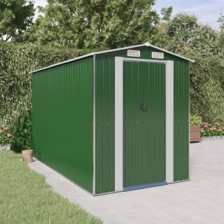  Szopa ogrodowa, zielona, 192x357x223 cm, stal galwanizowana Lumarko!