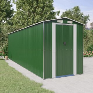  Szopa ogrodowa, zielona, 192x689x223 cm, stal galwanizowana Lumarko!