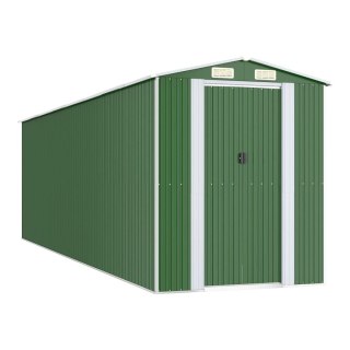  Szopa ogrodowa, zielona, 192x689x223 cm, stal galwanizowana Lumarko!