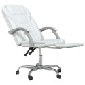  Rozkładany fotel biurowy, biały, sztuczna skóra Lumarko!