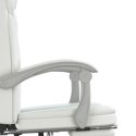  Rozkładany fotel biurowy, biały, sztuczna skóra Lumarko!