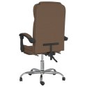  Rozkładany fotel biurowy, brązowy, obity tkaniną Lumarko!
