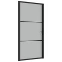  Drzwi wewnętrzne, 102,5x201,5 cm, czarne, szkło i aluminium Lumarko!