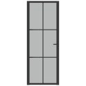  Drzwi wewnętrzne, 76x201,5 cm, czarne, matowe szkło i aluminium Lumarko!