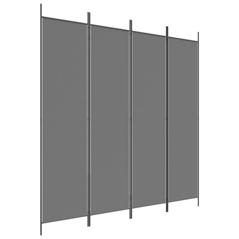  Parawan 4-panelowy, antracytowy, 200x200 cm, tkanina Lumarko!