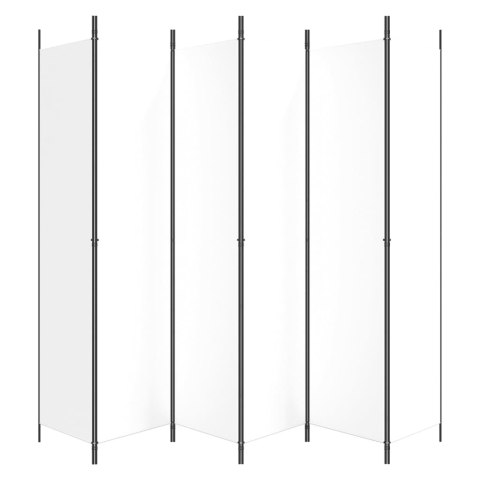 Parawan 6-panelowy, biały, 300x220 cm, tkanina Lumarko!