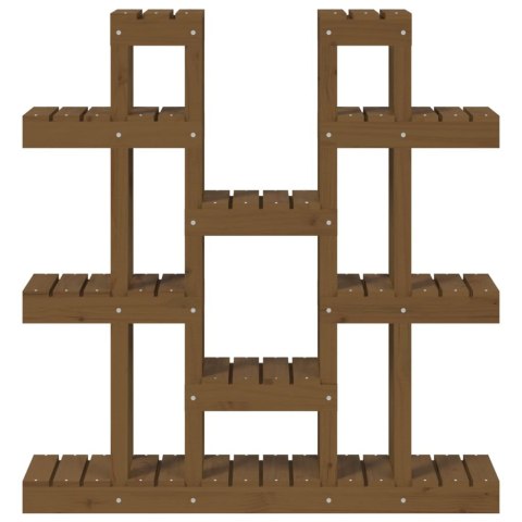  Kwietnik, miodowy brąz, 104,5x25x109,5 cm, lite drewno sosnowe Lumarko!