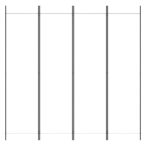  Parawan 4-panelowy, biały, 200x200 cm, tkanina Lumarko!