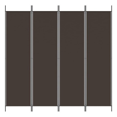 Parawan 4-panelowy, brązowy, 200x200 cm, tkanina Lumarko!