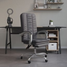  Rozkładany fotel biurowy, szary, sztuczna skóra Lumarko!