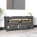  Szafka pod telewizor, szara, 114x35x52 cm, lite drewno sosnowe Lumarko!