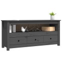  Szafka pod telewizor, szara, 114x35x52 cm, lite drewno sosnowe Lumarko!