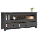  Szafka pod telewizor, szara, 114x35x52 cm, lite drewno sosnowe Lumarko!