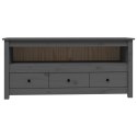  Szafka pod telewizor, szara, 114x35x52 cm, lite drewno sosnowe Lumarko!
