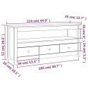  Szafka pod telewizor, szara, 114x35x52 cm, lite drewno sosnowe Lumarko!