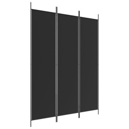  Parawan 3-panelowy, czarny, 150x200 cm, tkanina Lumarko!