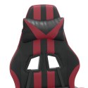  Obrotowy fotel gamingowy z podnóżkiem, czarno-bordowy Lumarko!